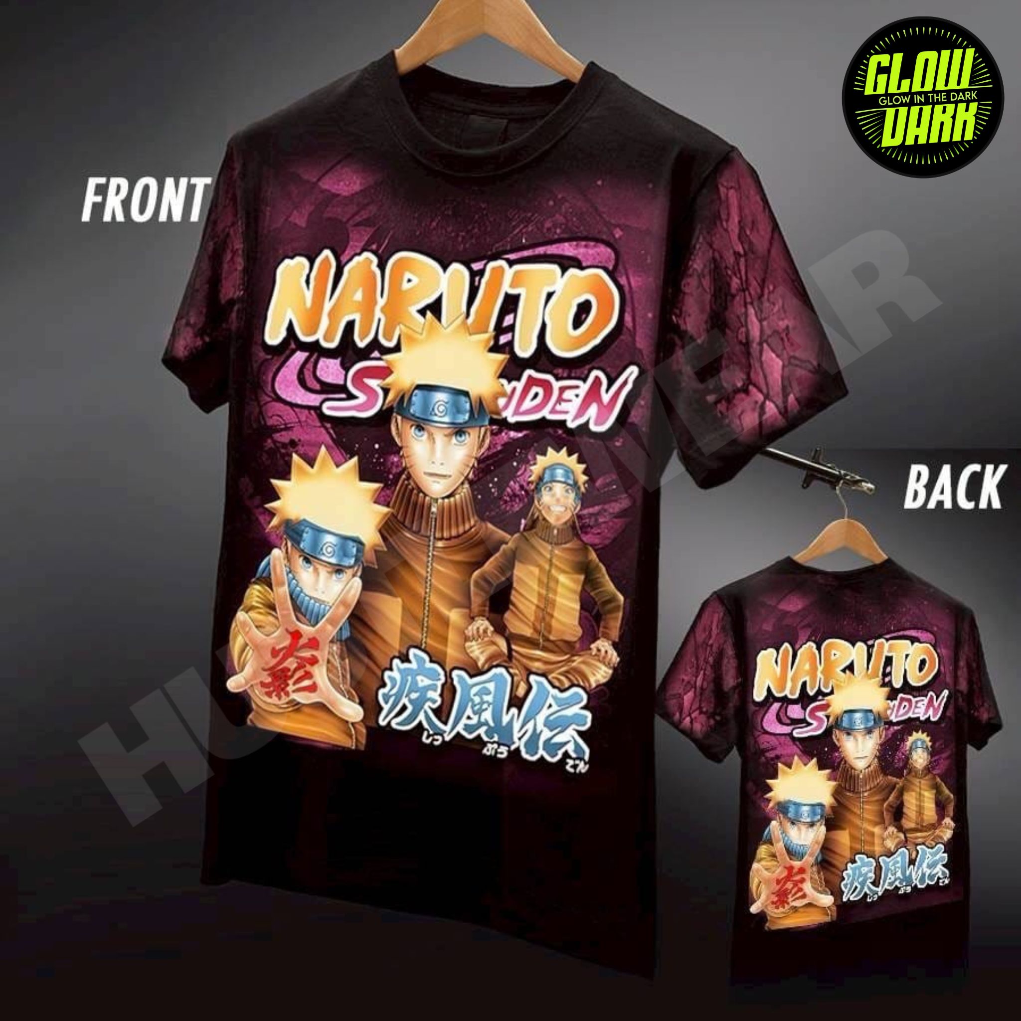 Premium Glow in the Dark Full-Sleeve Print | Naruto