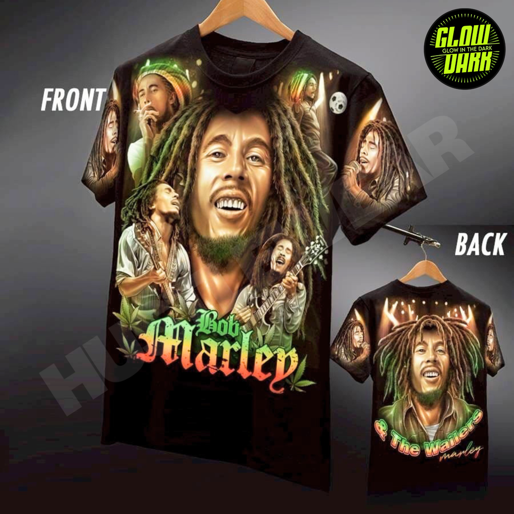 Premium Glow in the Dark Full-Sleeve Print | Bob Marley