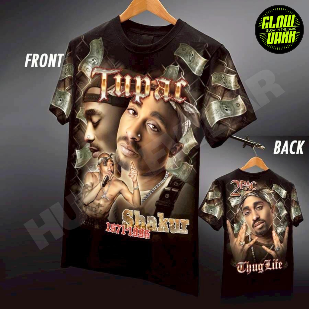 Premium Glow in the Dark Full-Sleeve Print | Tupac