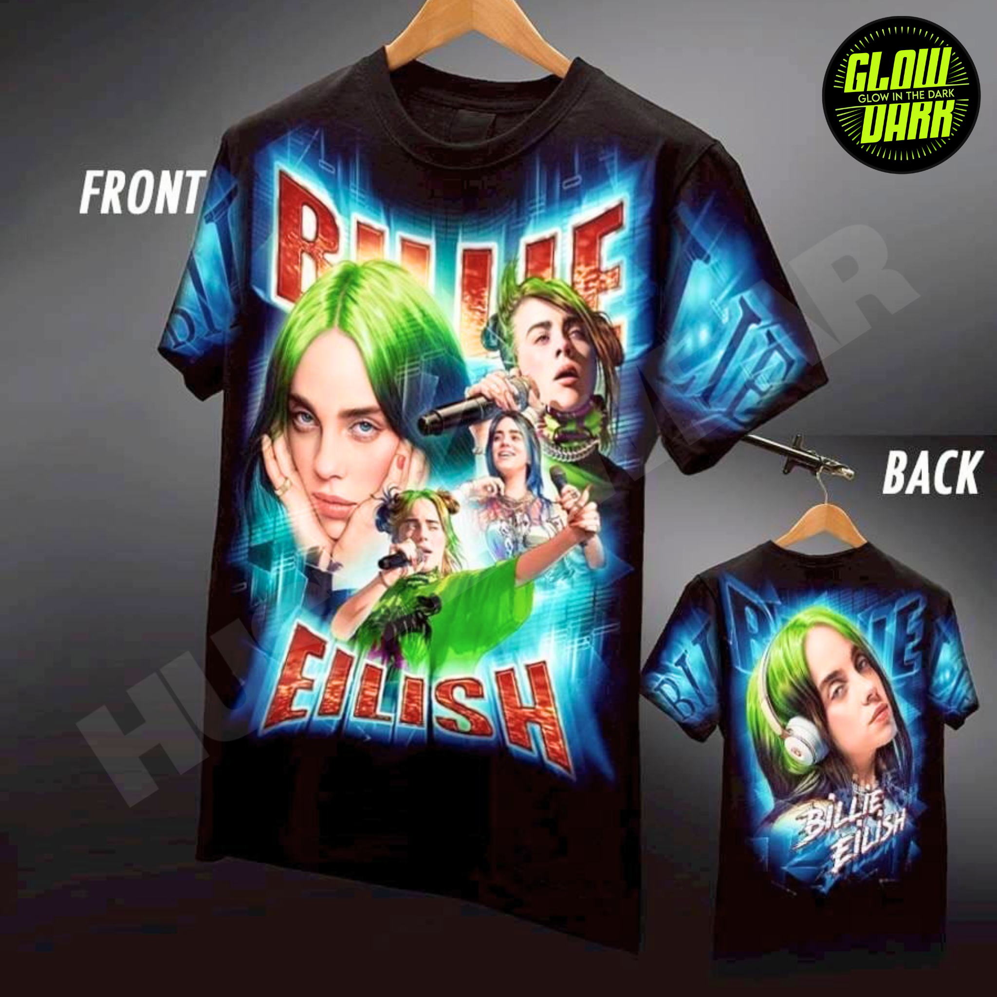 Premium Glow in the Dark Full-Sleeve Print | Billie Eilish